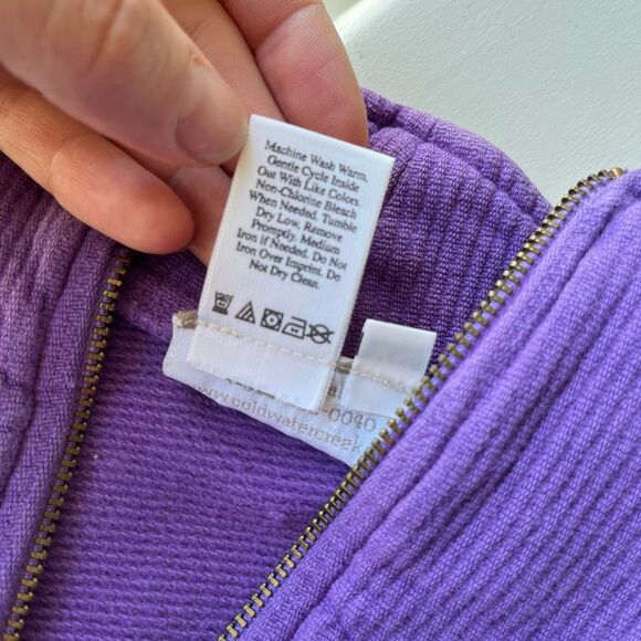 VTG 1984 Coldwater Creek Quarter Zip Pullover Grapes Patch Made USA - Picture 5 of 9